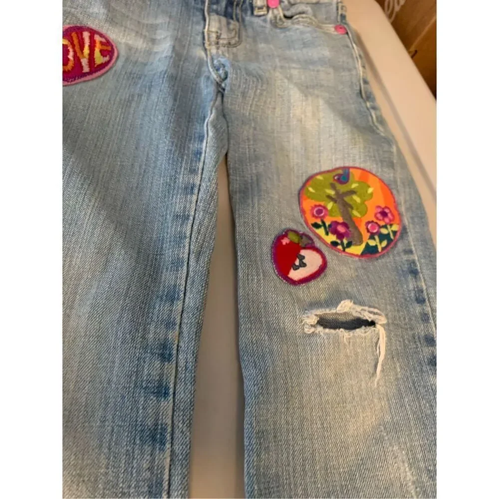 1989 Place BOHO Hippie Patched Jeans